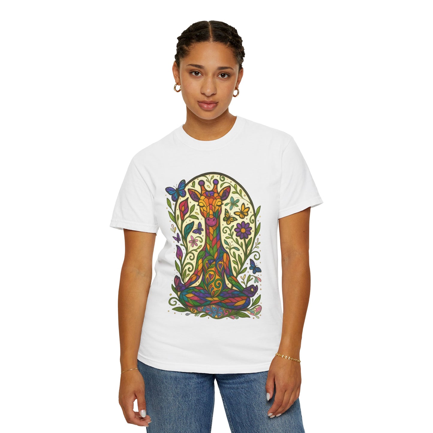 Meditating Giraffe Meditation T-Shirt