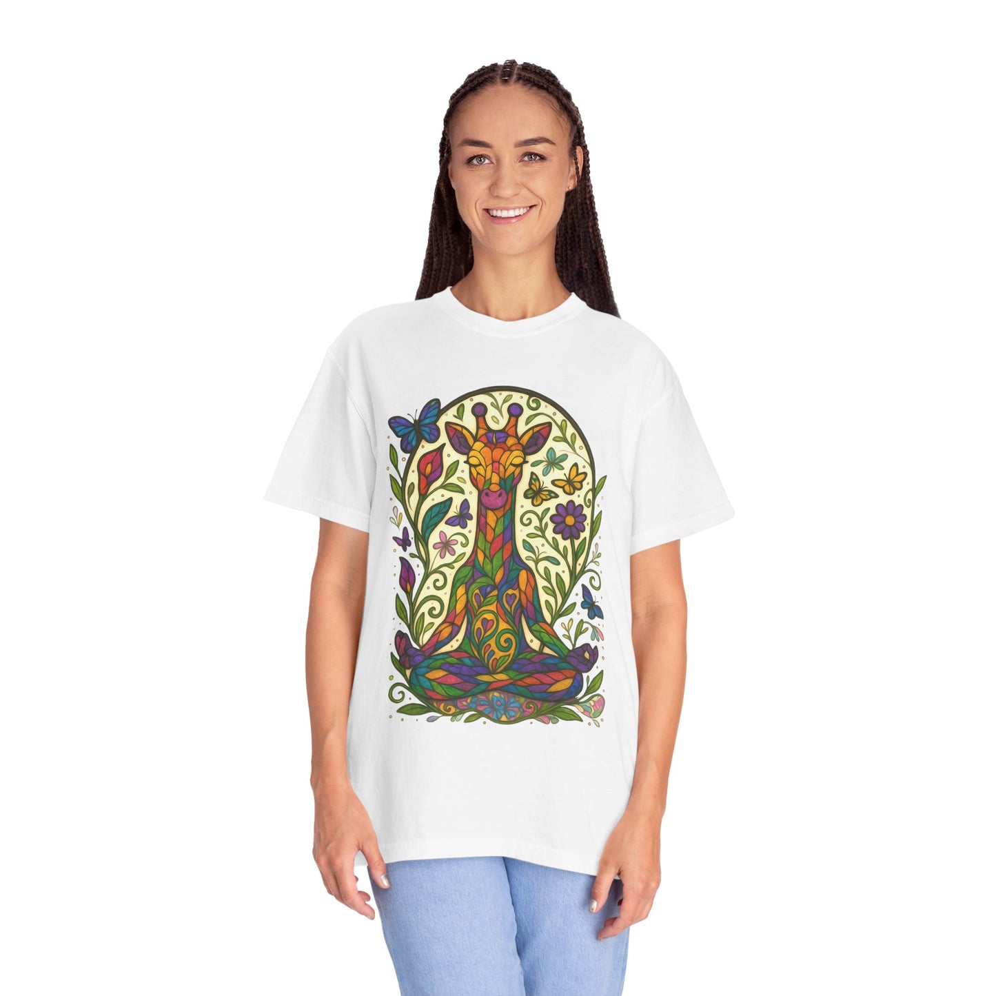 Meditating Giraffe Meditation T-Shirt