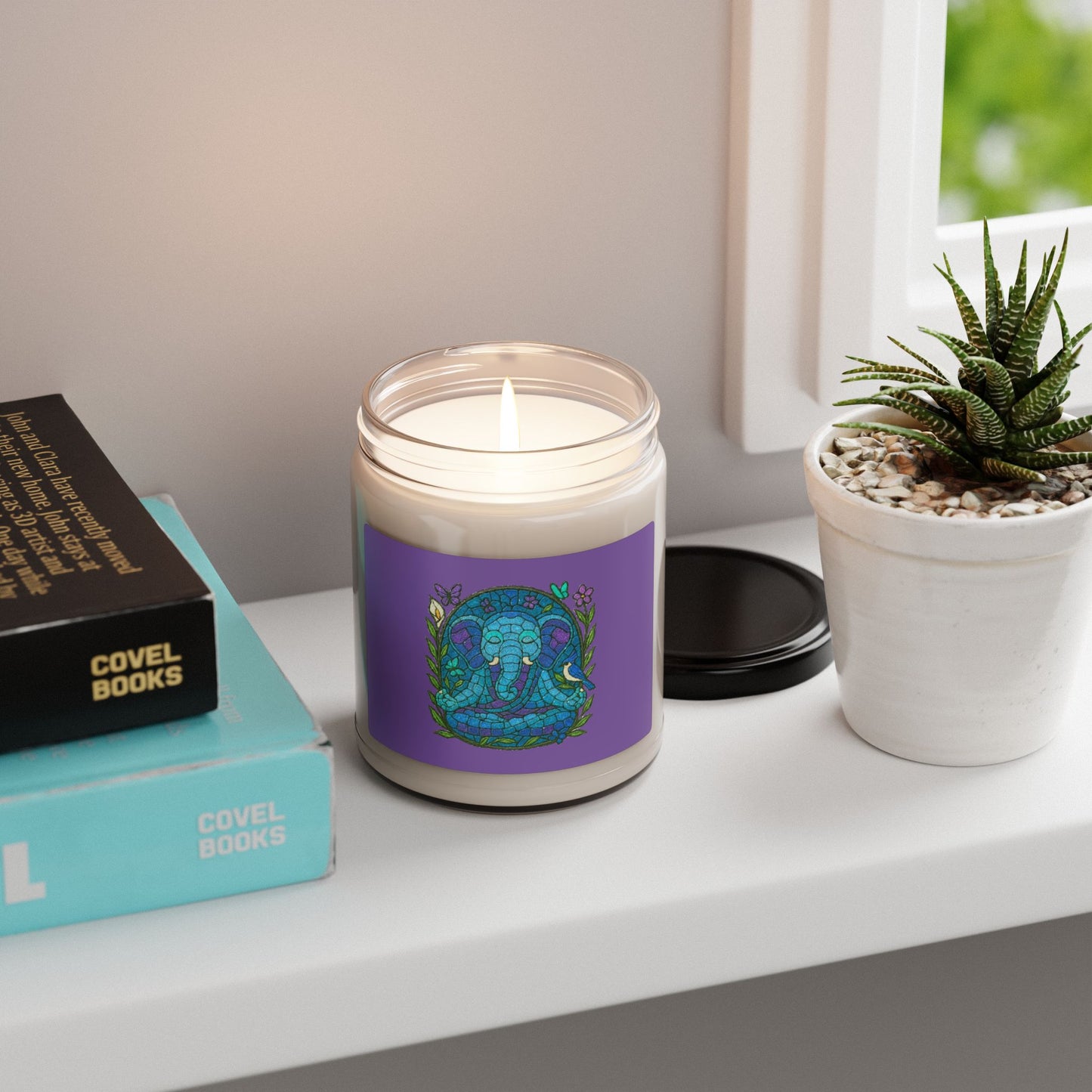 Meditating Elephant Scented Soy Candle