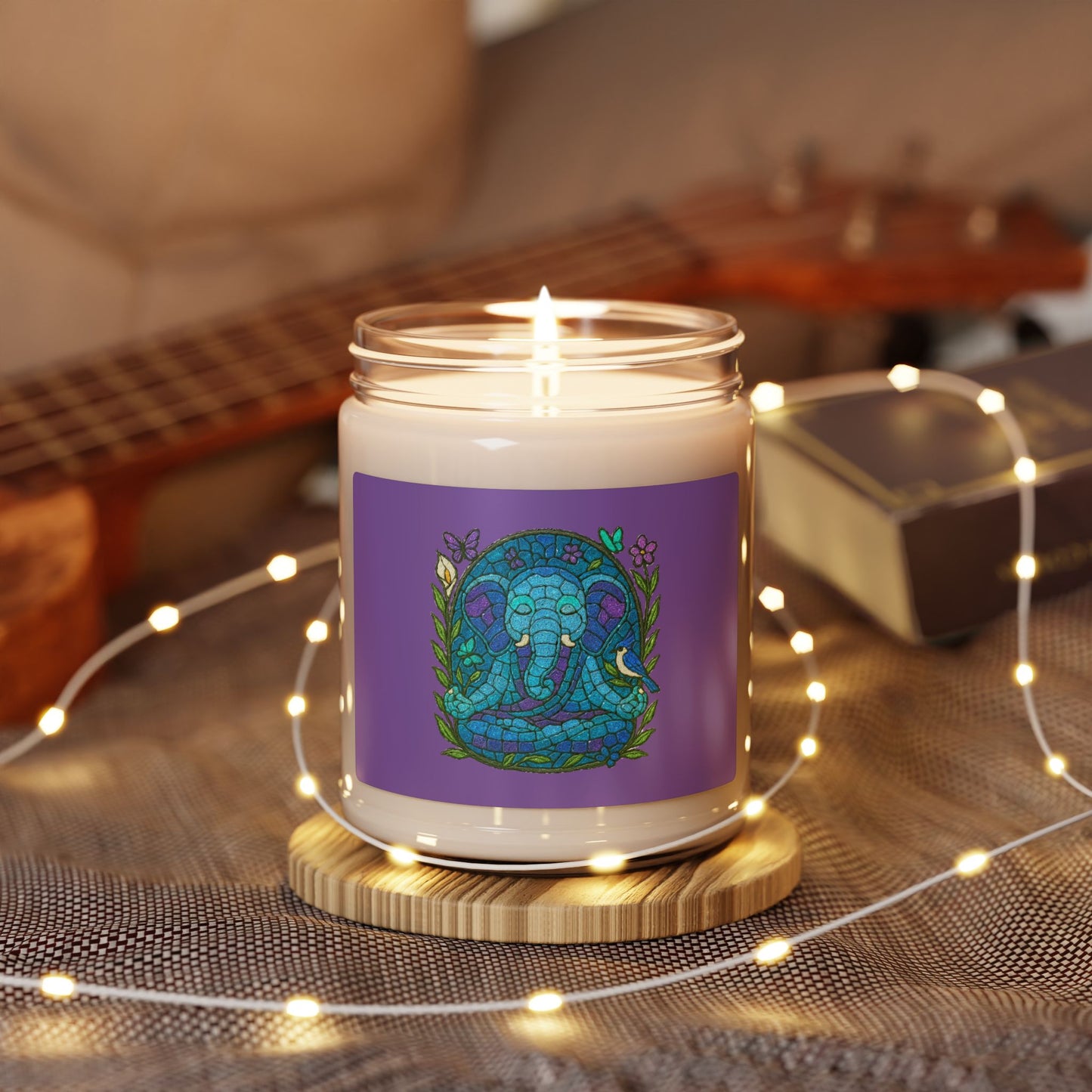 Meditating Elephant Scented Soy Candle