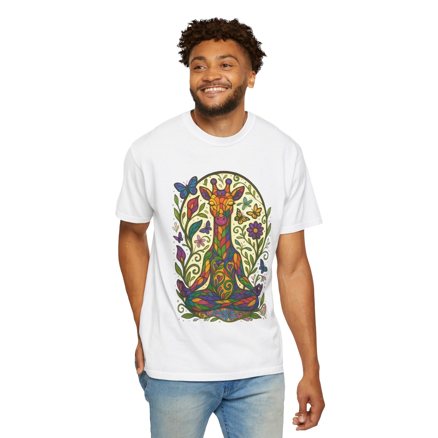 Meditating Giraffe Meditation T-Shirt