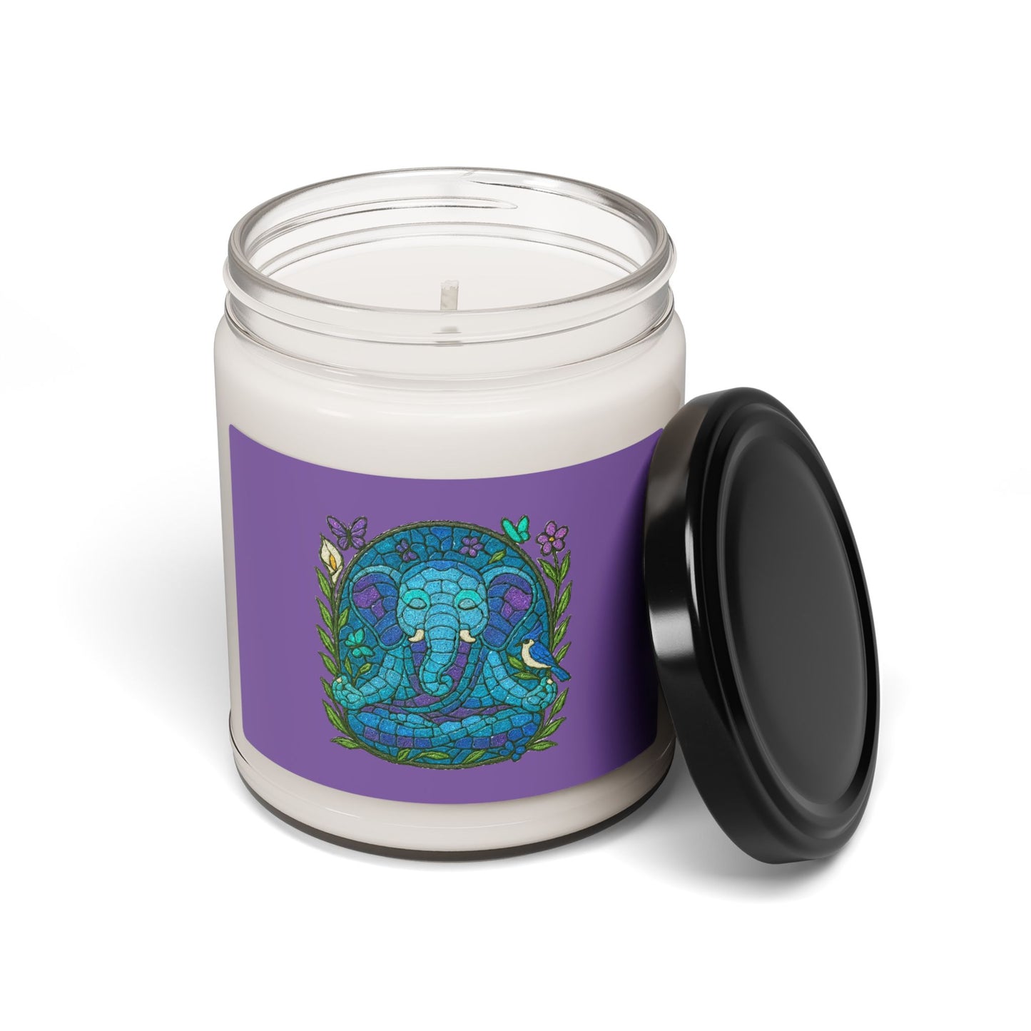 Meditating Elephant Scented Soy Candle