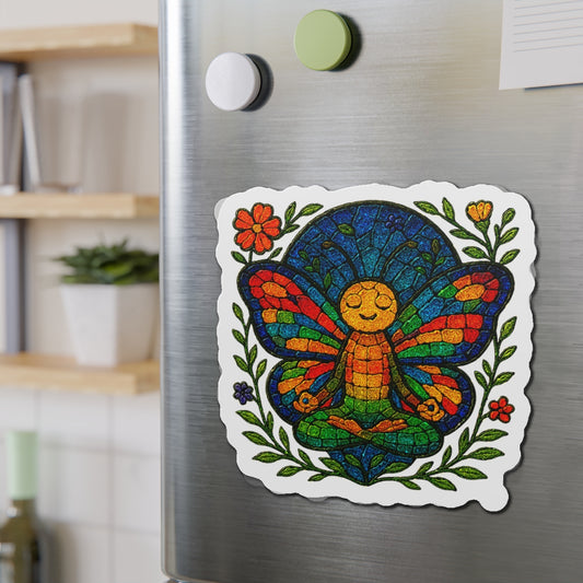 Meditating Butterfly Die-Cut Magnet
