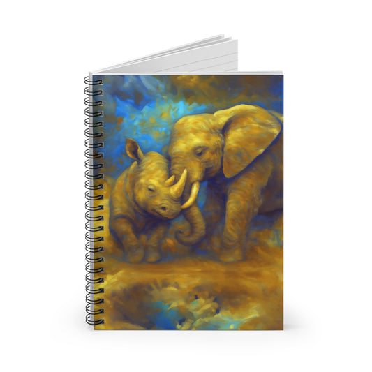 Thick Skin, Tender Truth (Elephant & Rhino) Spiral Notebook Journal