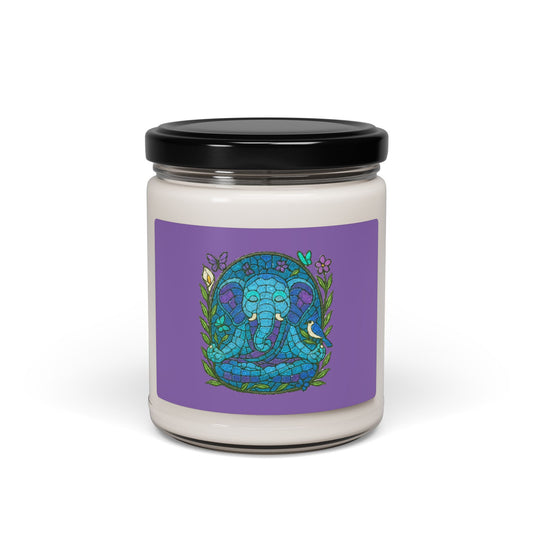 Meditating Elephant Scented Soy Candle