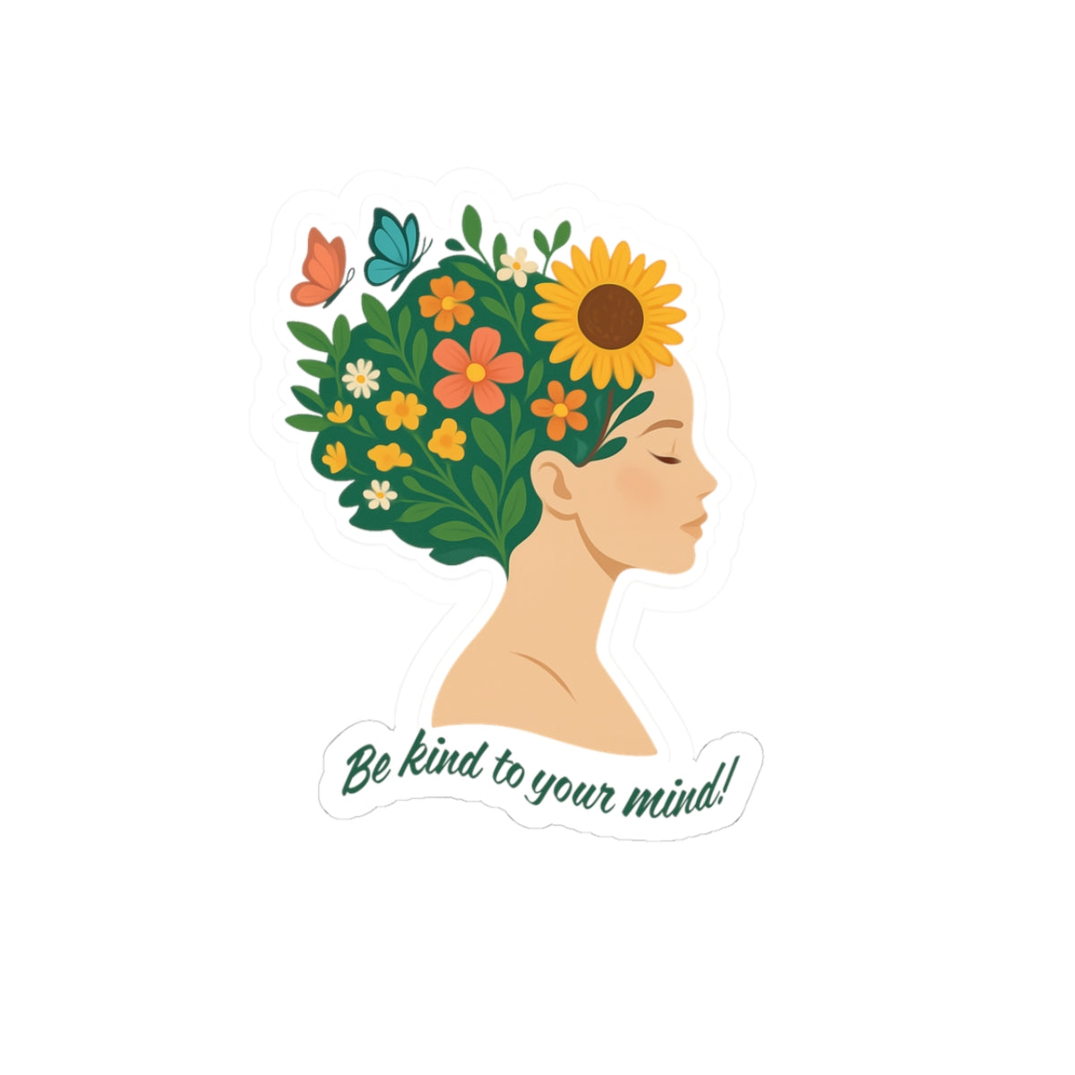 Be Kind to Your Mind Kiss-Cut Sticker