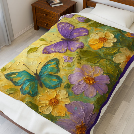 Bloomin' Beauties Plush Blanket