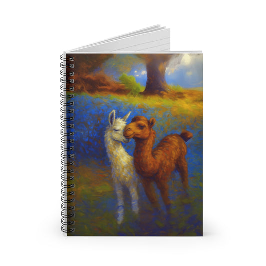 Spit Happens, Love Endures (Llamas n' Camels in Love) Spiral Notebook Journal