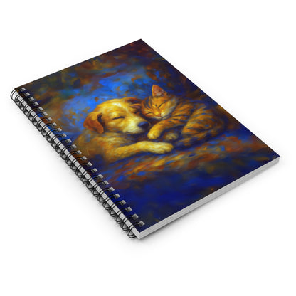 Cuddles & Chaos Emotional Support (E.S.) Pets Spiral Notebook Journal