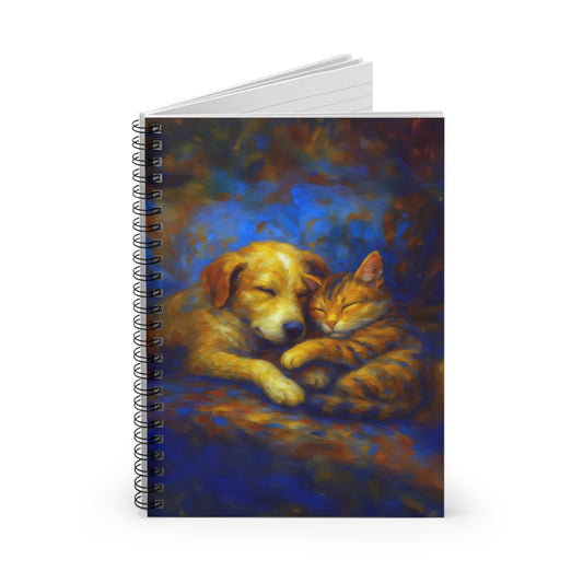 Cuddles & Chaos Emotional Support (E.S.) Pets Spiral Notebook Journal