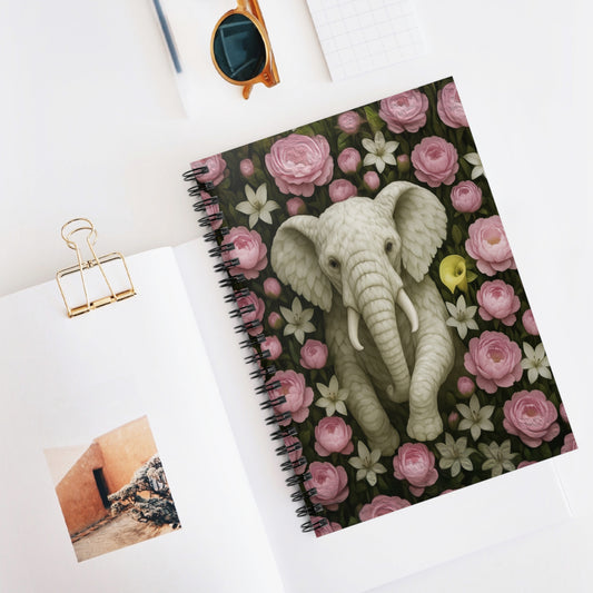 Garden Elephant Spiral Notebook Journal