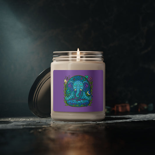 Meditating Elephant Scented Soy Candle